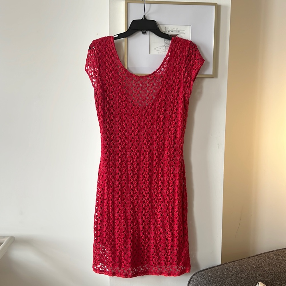 Free People Crochet Mini Dress